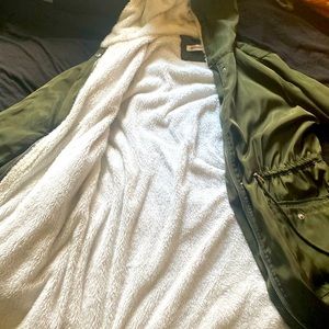 Beautiful nice spring winter fluffy jacket